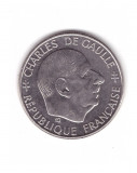 Moneda Franta 1 franc 1988, Charles de Gaulle, stare foarte buna, curata, Europa, Nichel
