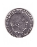 Moneda Franta 1 franc 1988, Charles de Gaulle, stare foarte buna, curata