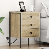 VidaXL Dulap de noapte Stejar sonoma 42 x 41 x 61 cm Lemn compozit