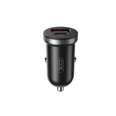 Incarcator Auto XO Design CC56, 30W, 3A, 1 x USB-A - 1 x USB-C, Negru