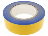 Bandă de marcare albastră autoadezivă FATH 75mm x 50m PVC pentru interior