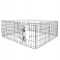 Tarc pentru animale de companie, din fier, forma configurabila, cu usa de acces, XL, 120x120x47cm, negru