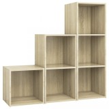 Cumpara ieftin Set de dulapuri TV, 3 piese, stejar Sonoma, lemn prelucrat