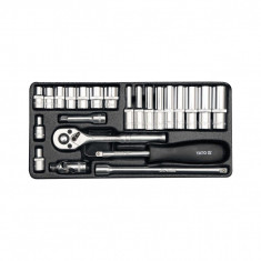 Trusa tubulare 1/4&quot;, 23 buc Yato YT-14421