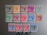 MALAYA PENANG 1954 SERIE NESTAMPILATA SET 14 BUC =117