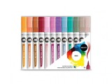 Markere colorate cu varf tip pensula,model Aqua Color Brush Basic Set 2,12 bucati set, Molotow