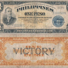 1944, 1 peso (P-94) - Filipine! Emisie de victorie!