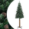Pom Craciun artificial subtire, lemn si zapada, verde, 180 cm
