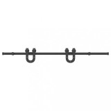 Cumpara ieftin Set feronerie pentru usa glisanta, negru, 183 cm, otel