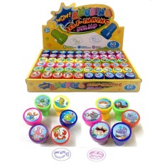 Set 60 de stampile pentru copii, animale marine, 3 ani+, multicolor