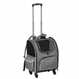 PawHut Transport pentru caini cu roti, geanta pentru carucior cu design 2 in 1, tesatura Oxford si poliester, 43x33x51,5 cm | AOSOM RO