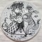 Placa ceramica / Tablou - Rosenthal - lunile anului - Ianuarie - Bjorn Wiinblad