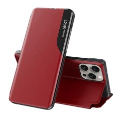 Husa iPhone 15 Pro Max Eco Leather View flip tip carte, rosu