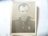 Fotografie Militar RPR medaliat , insemne lt. medic militar, dim.12,2x9cm