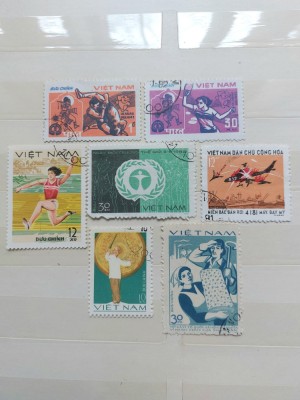 Timbre Vietnam 7 valori stampilate foto