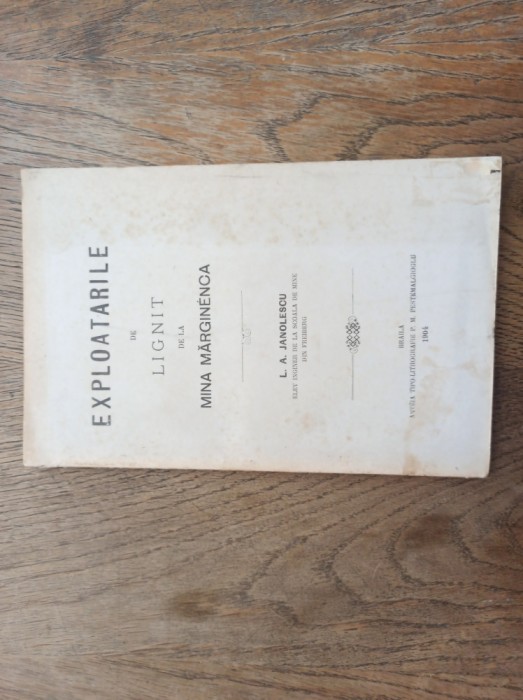 EXPLOATARILE DE LIGNIT DE LA MANA MARGINENCA, 1904
