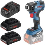 Bosch GDR 18 V-200 C + ProCORE + GAL 1880 CV - Masina de insurubat cu impact 200 Nm M4-M12 + Set 2 acumulatori si incarcator Li-Ion 18 V 4 Ah