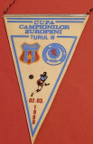 Fanion meci fotbal STEAUA BUCURESTI - GLASGOW RANGERS (02.03.1988)