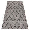 Covor sisal Floorlux 20607 marocani trellis argintiu si negru, 120x170 cm