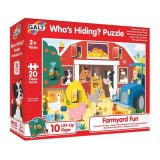 Puzzle cu surprize - Distractie la ferma (20 piese) PlayLearn Toys, Galt