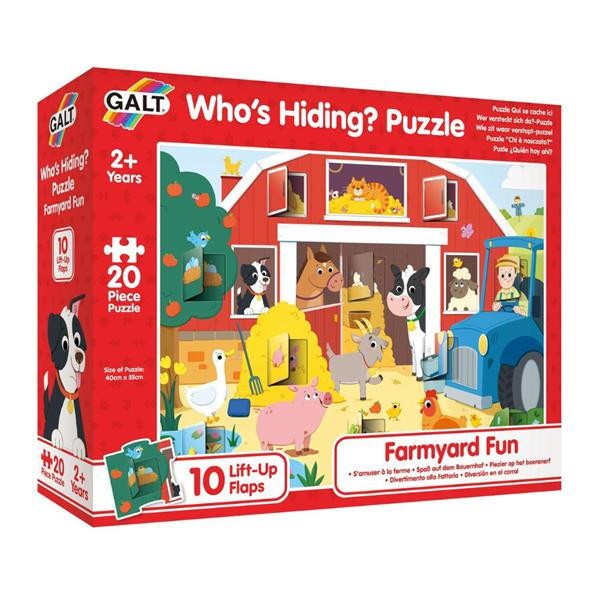 Puzzle cu surprize - Distractie la ferma (20 piese) PlayLearn Toys