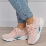 Sneakers roz tip soseta cu platforma 7561 M4