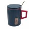 Cana Ceramica cu capac si lingurita, FOCUS, 400ml
