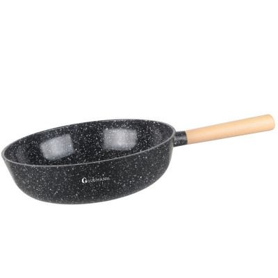 Tigaie Wok aluminiu turnat, 30x8.5 cm, Goldmann, acoperire ceramica, maner soft touch foto