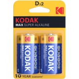 Baterie Kodak Max Alkaline, LR20, Set 2 bucati