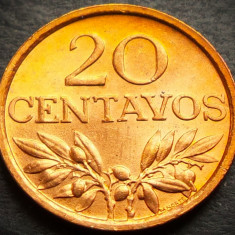 Moneda 20 CENTAVOS - PORTUGALIA, anul 1973 *cod 5101 = UNC