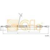 Cablu frana mana Ford Transit Cofle 115675, parte montare : stanga, spate