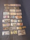 Colectie 31 bancnote tari diverse UNC si circulate