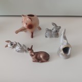 5 bibelouri mici, portelan, vechi, stare foarte buna
