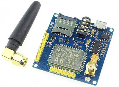 Modul GSM GPRS A6 cu antena PCB albastru foto