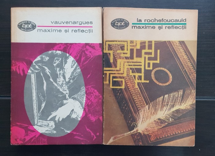 Maxime și reflecții - VAUVENARGUES / Maxime și reflecții - La Rochefoucauld (2 vol.)