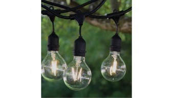 Ghirlanda luminoasa cu 2 pendul/m si becuri led sticla cu filament, 5 m lungime, interconectabile foto