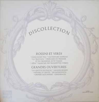 Disc vinil, LP. Rossini et Verdi-Gioacchino Rossini, Giuseppe Verdi, Felix Mendelssohn-Bartholdy, Jacques Offenb foto