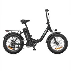 Bicicleta electrica pliabila Ulzomo Dolphin 20 E-bike, 350W, 36V 13Ah, autonomie 89km, viteza maxima 25km/h, Black, 20&#039;&#039;