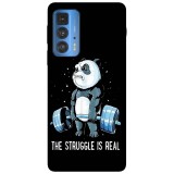 Husa compatibila cu Motorola Moto G51 5G model The struggle is real, Silicon, TPU, Viceversa, Transparent, Carcasa