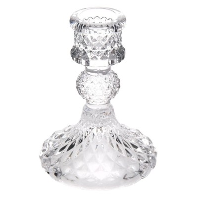 știaițer Decorativ Sticlă, Model Romburi, Diametru 7.5x10.5cm, Transparent foto