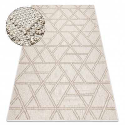 Covor JERSEY 19241 bej - Romburi, structurale, geometric bucla BOHO, 80x150 cm foto