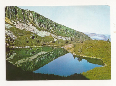 RF9 -Carte Postala- Masivul Retezat, Lacul Gemenea, circulata 1968 foto