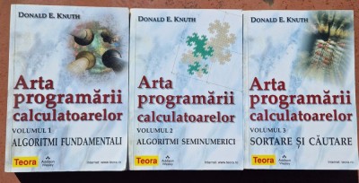 Donald E. Knuth - Arta programarii calculatoarelor , 3 volume foto