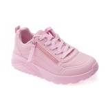 Pantofi sport SKECHERS roz, UNO LITE, din piele ecologica