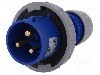 Conector alimentare AC, IEC 60309, IP67, 32A, 230V AC, 3 pini, PCE - 0232-6