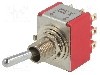 Intrerupator basculant, 2 pozitii, mod comutare ON-ON, 3PDT, C&amp;K - 7301SYZQE