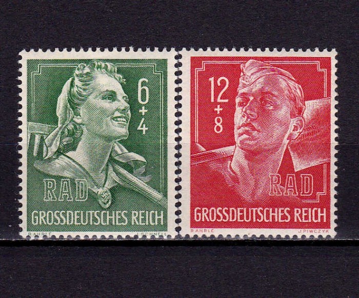 ✅ (S42) Germania Reich 1944 &quot; Expozitia RAD - Serviciul Muncii al Reich &quot; ,serie Mi. 894/895 , MNH