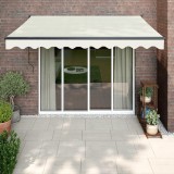 VidaXL Copertină retractabilă, crem, 3x2,5 m, textil și aluminiu