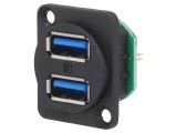 Soclu USB A dublu pini USB 3.0 1.27mm