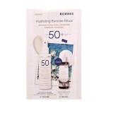 Loțiune spray hidratantă cu protecție solară Korres Yoghurt Suncare Ritual pentru corp și față SPF50+ 150 ml + Demachiant de corp gratuit 80 ml